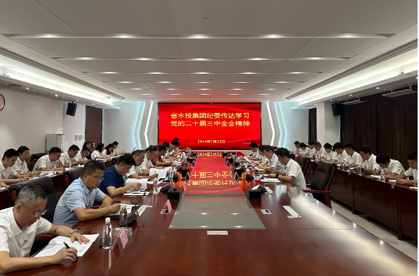 省水投集團紀(jì)委召開會議傳達(dá)學(xué)習(xí)黨的二十屆三中全會精神